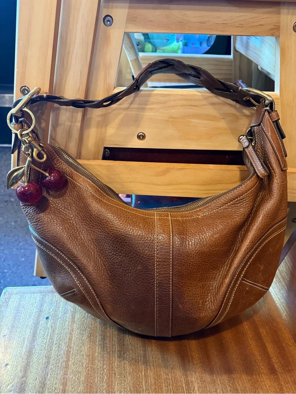 Vintage Y2K Coach Soho Braided Crescent Bag